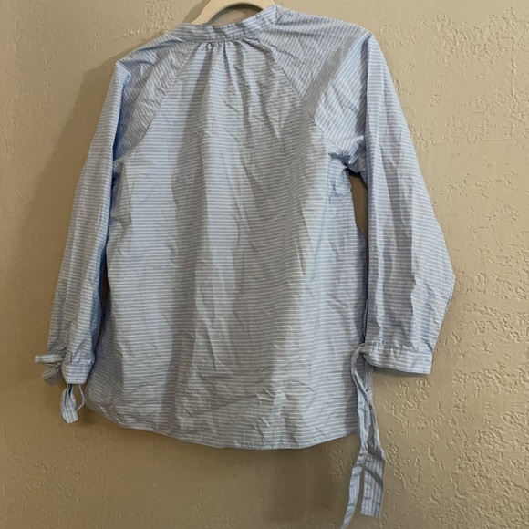 Madewell Striped Tie-Sleeve Popover Top - Picture 11 of 13